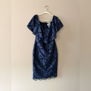 Joseph Ribkoff Midnight Blue Floral Midi Dress